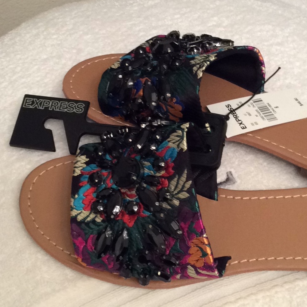 Express Tropical Black Gem Sandal - Picture 3 of 4